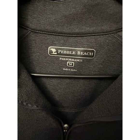 Pebble Beach Men's Gray Pull Over 3/4 Zip Medium - Picture 2 of 3